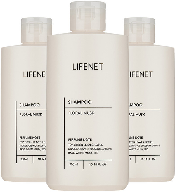 라이프넷 샴푸 플로럴 머스크향, 300ml, 3개