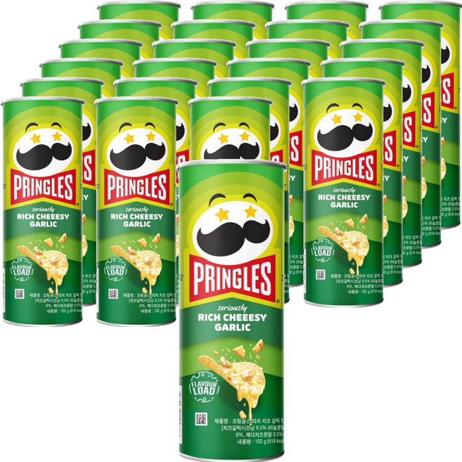 PRINGLES 品客 Rich起司蒜味, 24個, 102g
