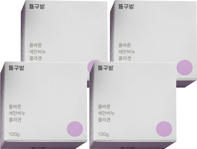 donggubat 全膚質適用膠原蛋白潔面皂 薰衣草, 100g, 4個
