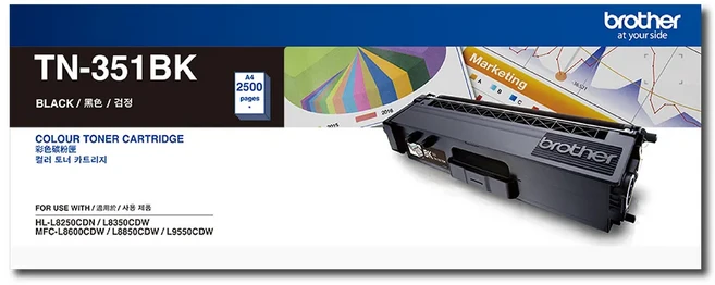 brother 兄弟牌 A5-BRTN351BK 碳粉 L8350/8600CDW, 黑色, 1個