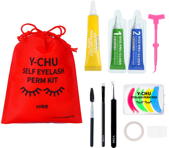 와이츄 시즌2 셀프 속눈썹펌 키트 실속세트 10회분, 와이츄 파워업 셀프 속눈썹펌 키트 시즌2 10종 실속세트 10회분, 1개