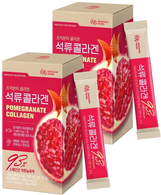 대상웰라이프 정품 석류 콜라겐, 300g, 2개 - 쿠팡