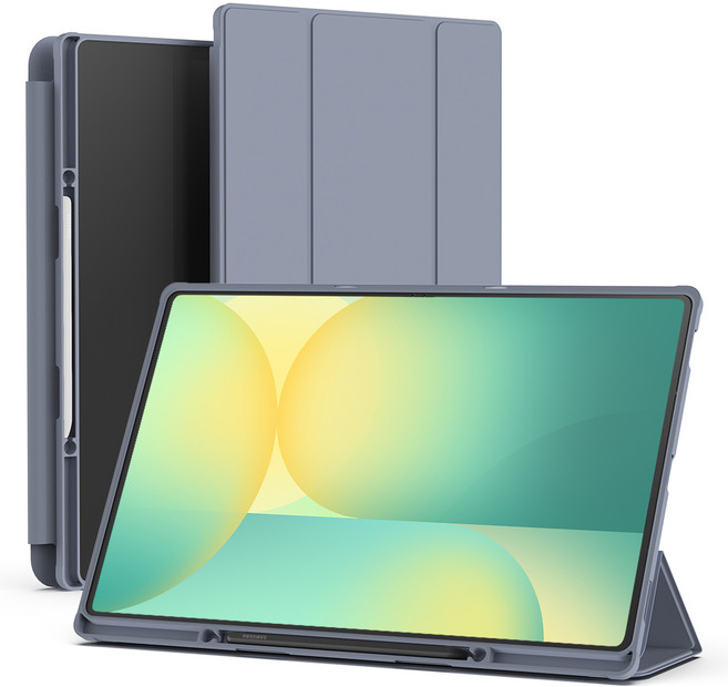 신지모루 스마트커버 펜슬 수납 태블릿 케이스, 라벤더 퍼플, 1개