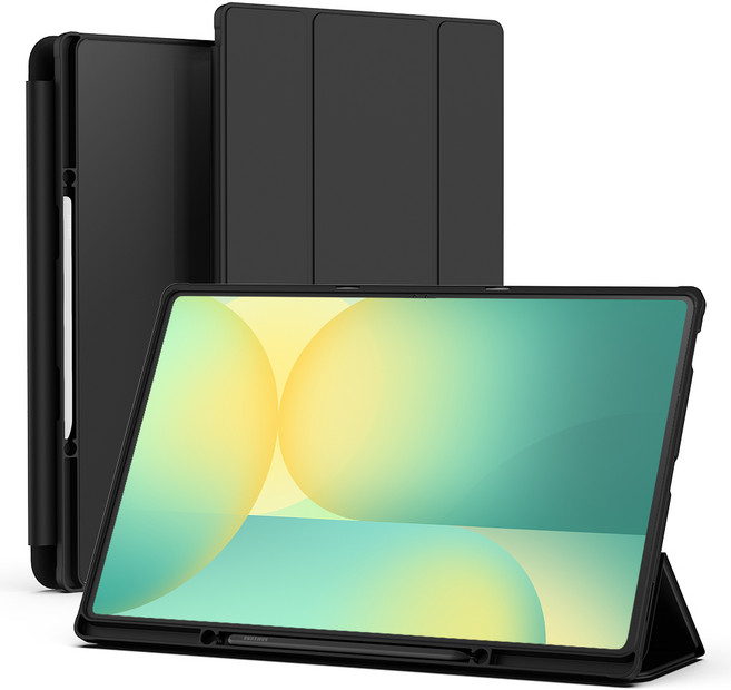 신지모루 스마트커버 펜슬 수납 태블릿 케이스, 블랙, 1개