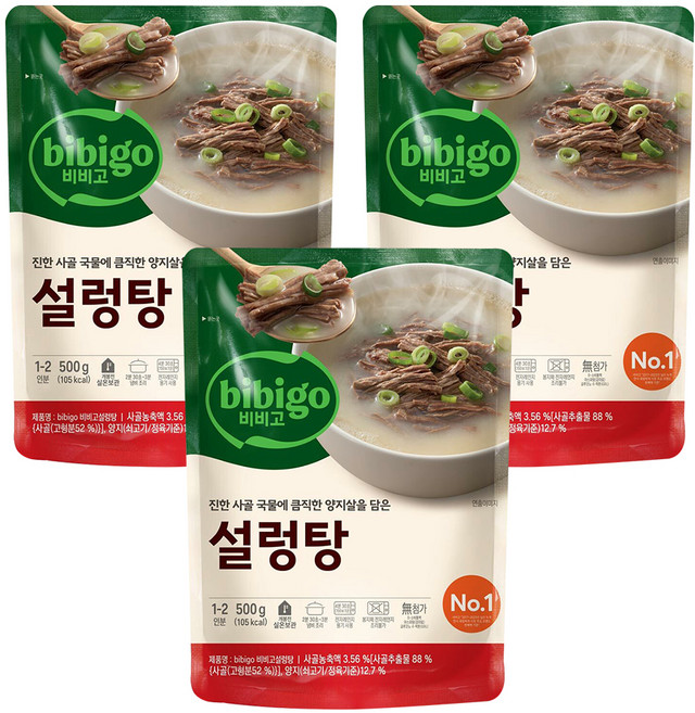 비비고 설렁탕, 500g, 3개