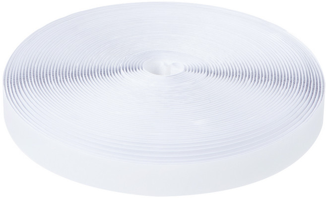 코멧 홈 접착식 찍찍이 테이프 까칠이 화이트 25mm x 18m, 1개