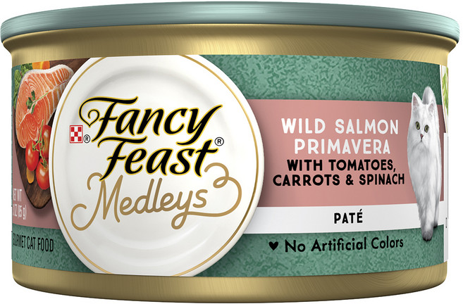 팬시피스트 전연령 고양이 엘레강트메들리 파테 프리마베라 캔 습식사료, 연어, 85g, 1개