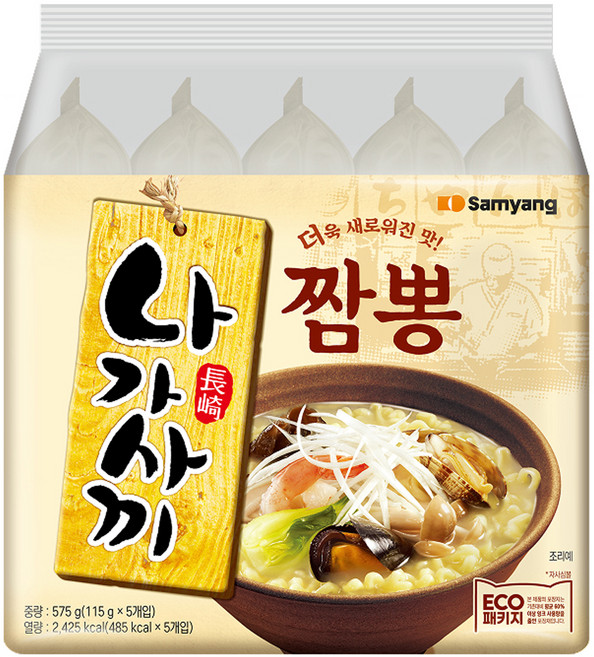 삼양 나가사끼 짬뽕 115g, 5개