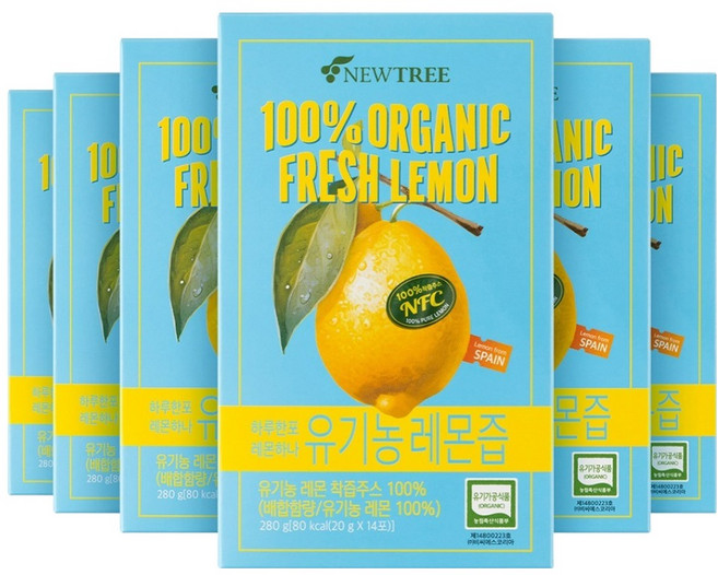 뉴트리 유기농 레몬즙 14p, 280g, 6박스