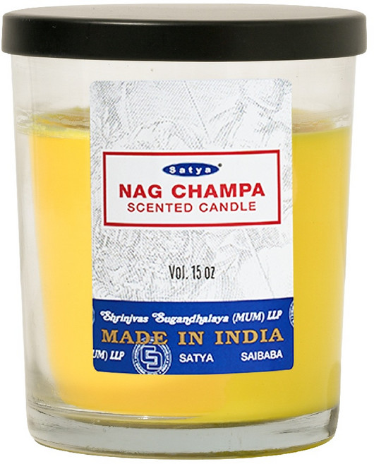 나그참파코리아 사티아 라지자 캔들, 나그참파향, 425g, 1개