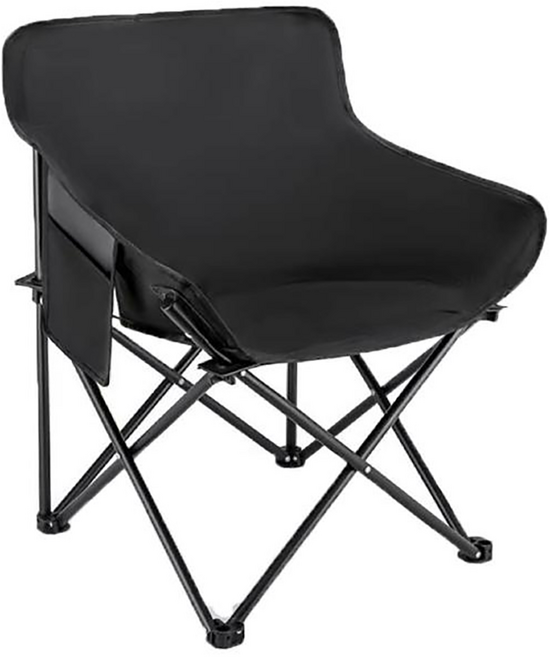 德利生活 戶外摺疊收納月亮椅 16 x 70cm 2.3kg, 典雅黑, 1個