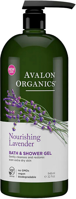 AVALON ORGANICS 精油滋潤沐浴露 薰衣草, 946ml, 1瓶