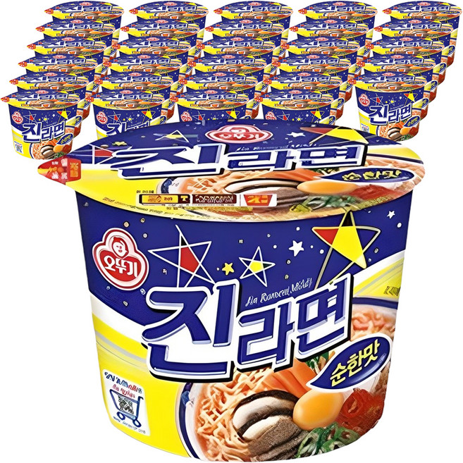 오뚜기 진라면 순한맛 용기 110g, 30개
