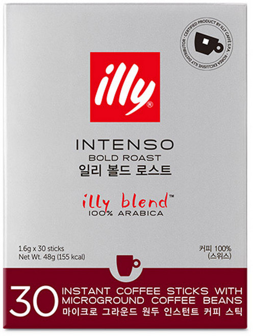 일리 인텐소 볼드 로스트 스틱 원두 커피 레귤러, 1.6g, 30개입, 1개