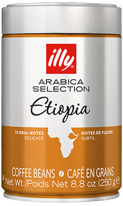illy 意利 義大利埃塞俄比亞咖啡豆, 無研磨咖啡豆, 250g, 1罐