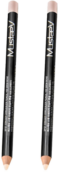 머스테브 스팟 이레이저 컨실러 펜슬 2.5g, 2개, 00호 스노우베이지