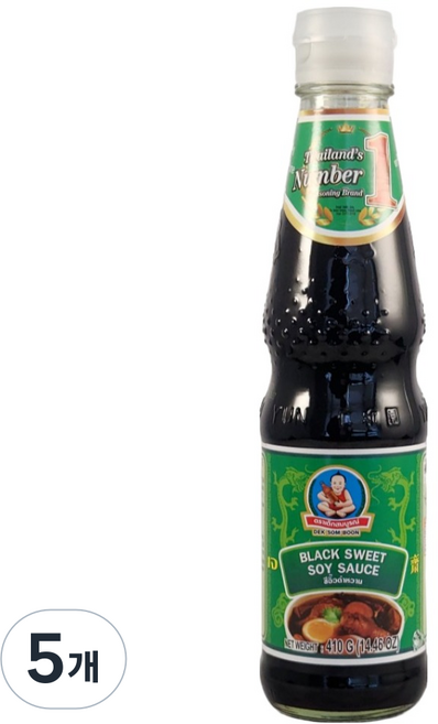 헬시보이 태국 스위트블랙소이소스 씨유담완, 410g, 5개