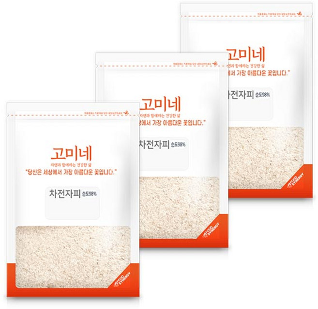 고미네 차전자피 순도 98, 3개, 300g