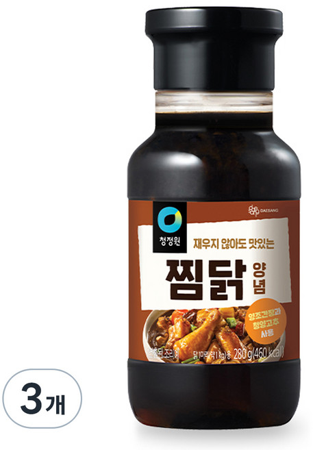 대상 청정원 찜닭 양념, 280g, 3개