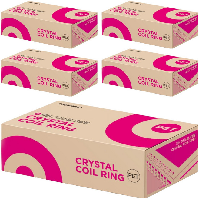 카피어랜드 3:1 제본 코일링 1kg 26개입, 32mm, 투명, 130개