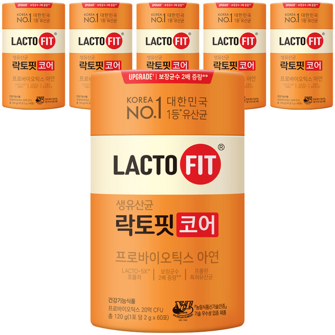 락토핏 코어 유산균 60p, 120g, 6개