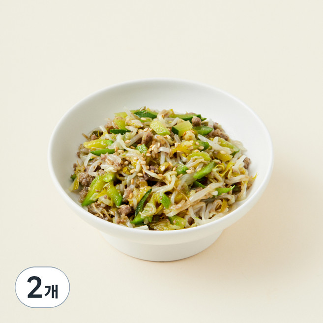 킨더가든 한우 애호박 숙주나물, 80g, 2개