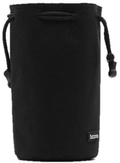 부나 프리미엄 카메라 렌즈 파우치 M, 블랙, 1개