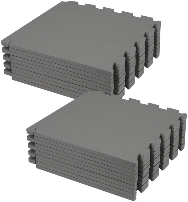 코멧 펫 베이직 반려동물 퍼즐 매트, 다크 그레이, 20개