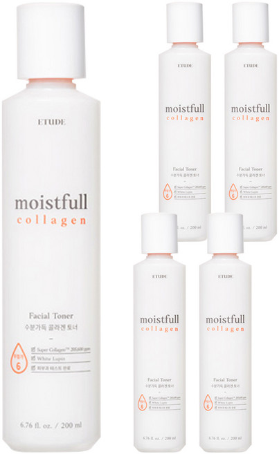 에뛰드 New 수분가득 콜라겐 토너, 5개, 200ml