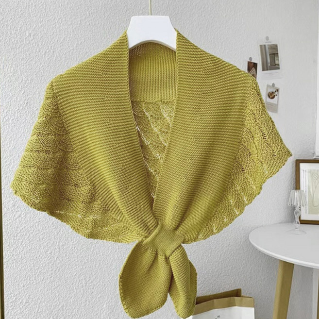 알로데 빈티지엔틱 어깨 숄 페이크 가디건