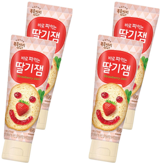 복음자리 바로 짜먹는 딸기잼, 100g, 4개