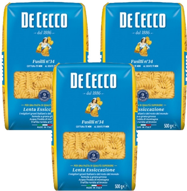 DE CECCO 得科 義大利螺旋麵, 500g, 3包