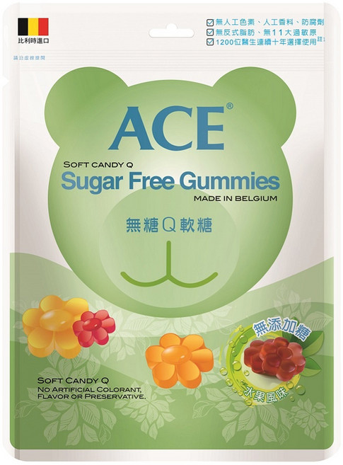 ACE 無糖Q軟糖, 240g, 1包