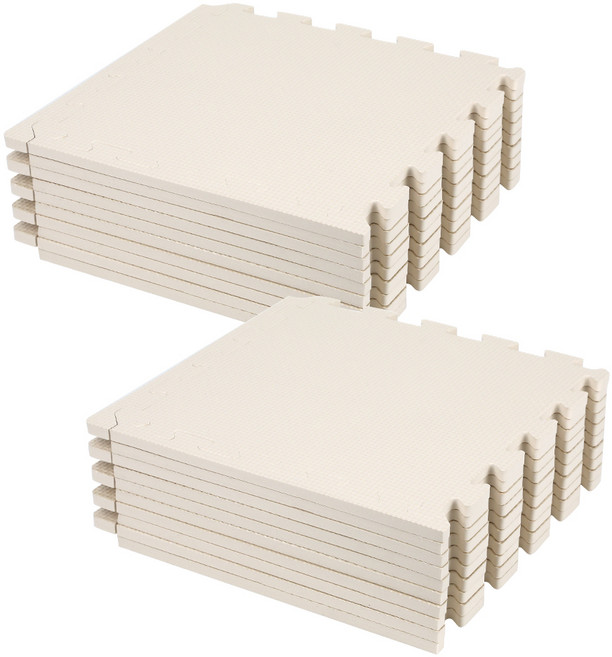 코멧 펫 베이직 반려동물 퍼즐 매트, 화이트, 20개