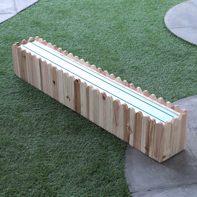 직사각 나무울타리화분 세로형 내장재포함, 1개