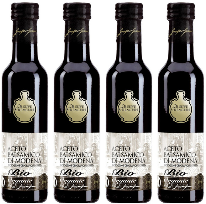 쥬세페크레모니니 모데나 오가닉 발사믹식초 3그레이프, 4개, 250ml
