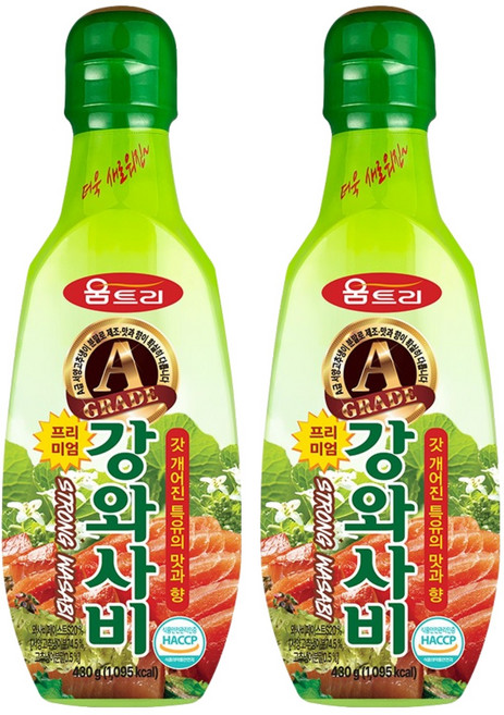 움트리 프리미엄 강와사비, 430g, 2개