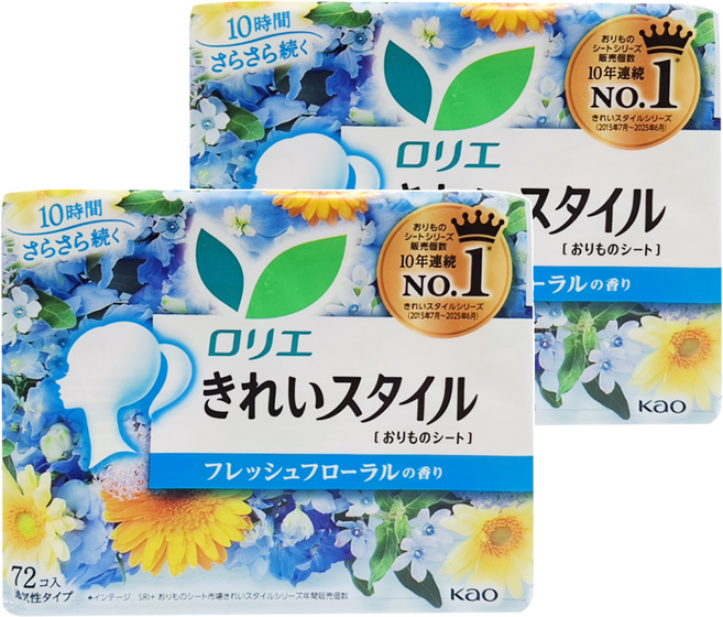 Laurier 蕾妮亞 護墊 清新花香, 14cm, 72片, 2包