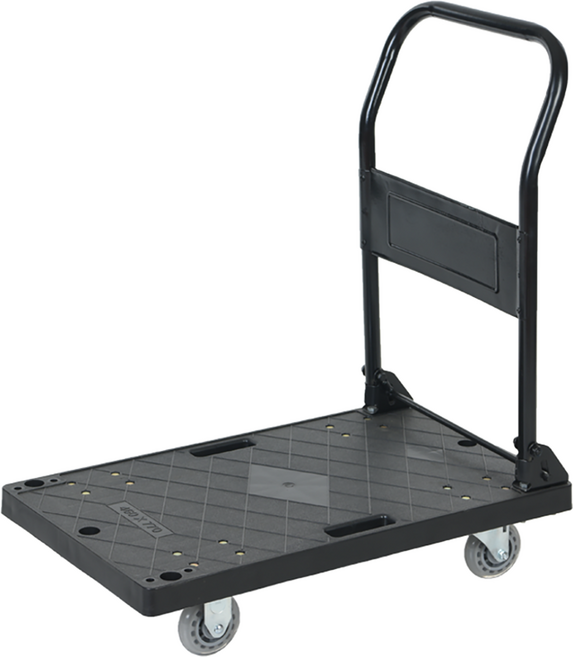 티렉스캐스터 무소음바퀴 접이식 카트 고정형2회전형2 올블랙, 1개