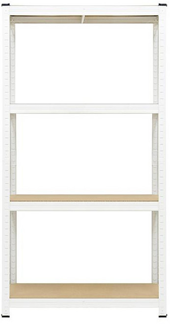 PaN EASY LIFE 輕量型DIY組裝角鋼層架, 白色, 4層