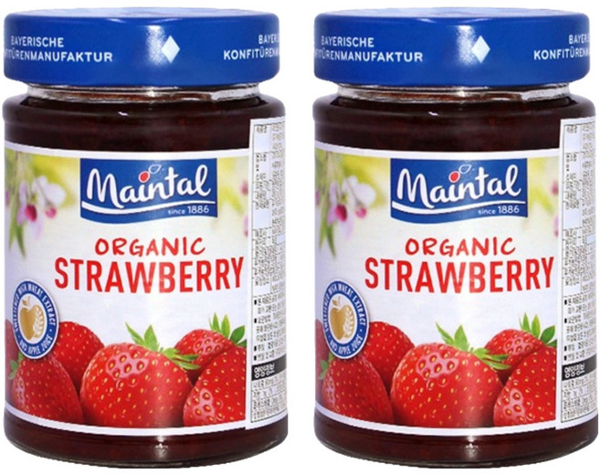 마인탈 사과즙으로 만든 딸기잼, 200g, 2개