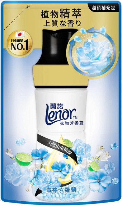 Lenor 蘭諾 衣物芳香豆 青檸紫羅蘭 補充包, 1包, 440ml