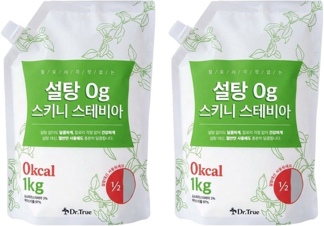 닥터트루 스키니 스테비아, 1kg, 2개