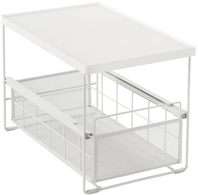 아이리스 슬라이딩 주방 수납장 2단 KHR-1A, 화이트, 1개