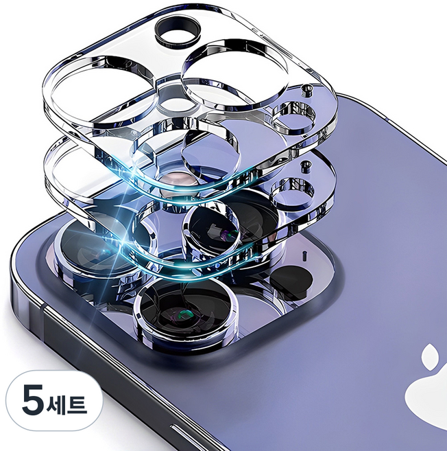 구스페리 에어가드 카메라 렌즈 풀커버 강화유리 휴대폰 액정보호 필름 2매, 5세트