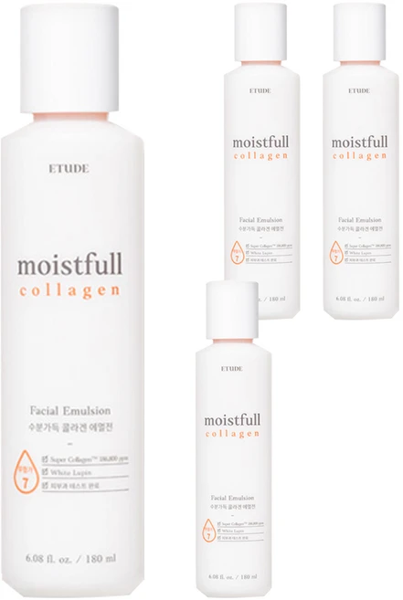 에뛰드 New 수분가득 콜라겐 에멀전, 180ml, 4개 - 쿠팡