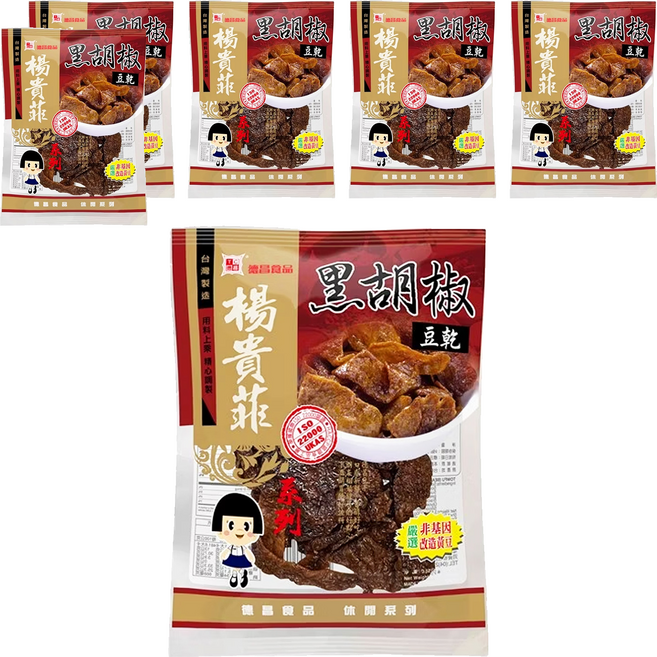 德昌 非基改豆乾 黑胡椒, 60g, 6包