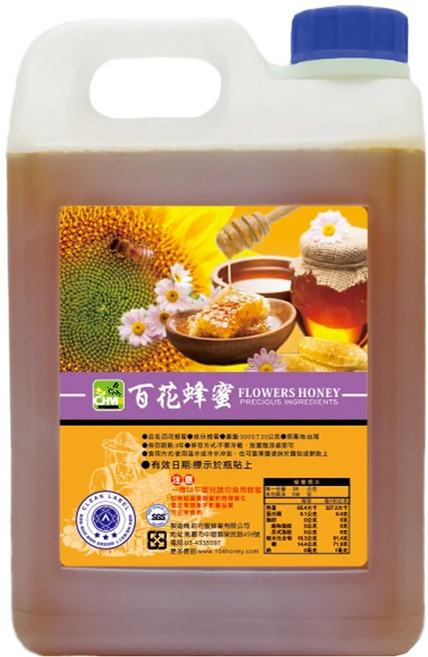 彩花蜜 台灣嚴選百花蜂蜜, 3kg, 1桶