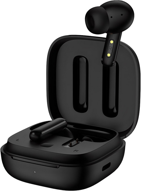 QCY 노이즈 캔슬링 블루투스 이어폰 QCY-T13 ANC APP 블랙 7시간