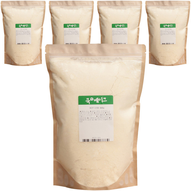 쿡앤베이크 고운 아몬드분말, 600g, 5개